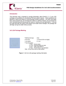 TN009 PCB Design Guidelines for 3x3 LGA Accelerometers