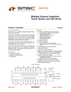 Multiple Channel Capacitive Touch Sensor and LED Driver