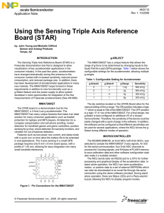 AN3112, Using the Sensing Triple Axis Reference Board (Star)
