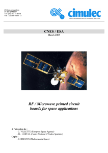 RF / Microwave printed circuit boards for space applications