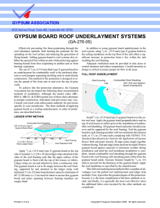 gypsum board roof underlayment systems