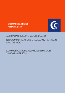 ABCB Telecommunications Spaces and Pathways and the NCC