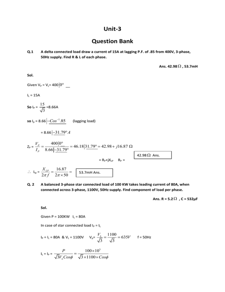 Unit 3 Question Bank