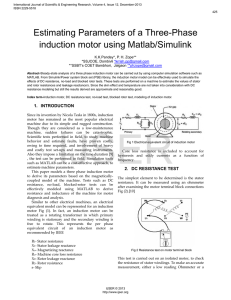 Estimating Parameters of a Three-Phase induction motor using