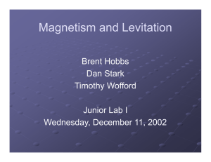 Magnetism and Levitation