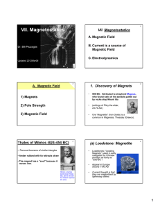 VII. Magnetostatics