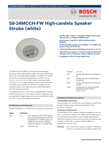 S8‑24MCCH‑FW High‑candela Speaker Strobe (white)