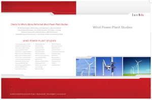 Wind Power Plant Studies