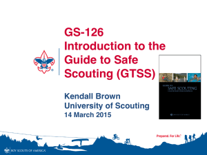 GS-126 Introduction to the Guide to Safe Scouting (GTSS)