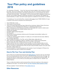 Tour Plan policy and guidelines 2016