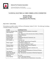 Correlating Committee, October 23, 2013