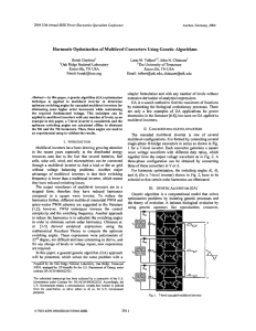Harmonic optimization of multilevel converters using genetic