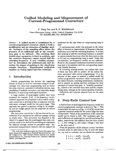 Unified modeling and measurement of current