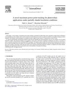 A novel maximum power point tracking for photovoltaic applications