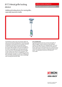 datasheet Metal grille locking device 8173