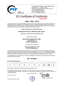 EC-Certificate of Conformity