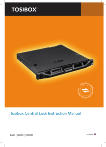 Tosibox Central Lock Instruction Manual