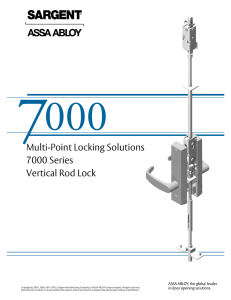 Multi-Point Locking Solutions 7000 Series Vertical Rod Lock