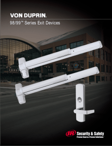 98/99™ Series Exit Devices