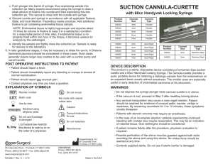 Cannula Curette Directions for Use