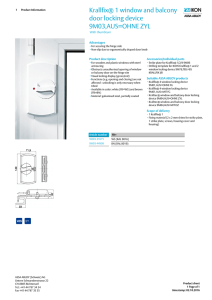 Krallfix® 1 window and balcony door locking device 9M03,AUS