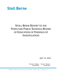 Report to Portland Public School Board (00593367