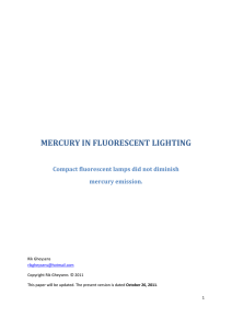 mercury in fluorescent lighting
