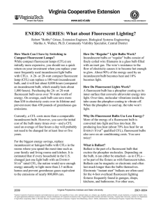 ENERGY SERIES: What about Fluorescent Lighting?