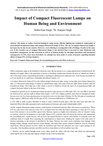 Impact of Compact Fluorescent Lamps on Human Being and