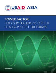 Power Factor: Policy Implications for the Scale-up of CFL