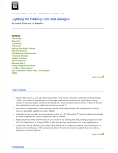 Lighting for Parking Lots and Garages