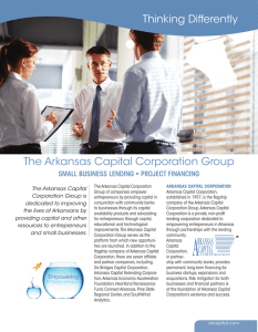 The Arkansas Capital Corporation Group Thinking Differently