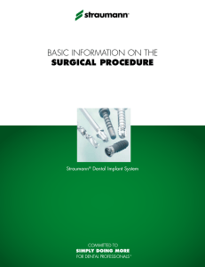 Basic information on the SURGICAL PROCEDURE