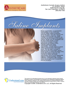 Saleen Breast Implants – Under Breast Incision Brochure