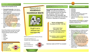 MASWU Disposal Guide for Household Hazardous Waste.