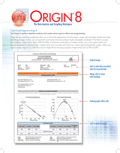 Create Custom Reports in Origin 8