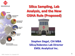 Silica Sampling, Lab Analysis, and the New OSHA Rule