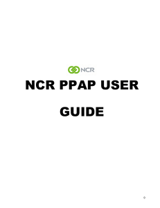 NCR PPAP USER GUIDE