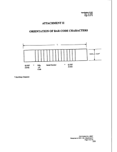 attachment ii orientation of bar code characters l