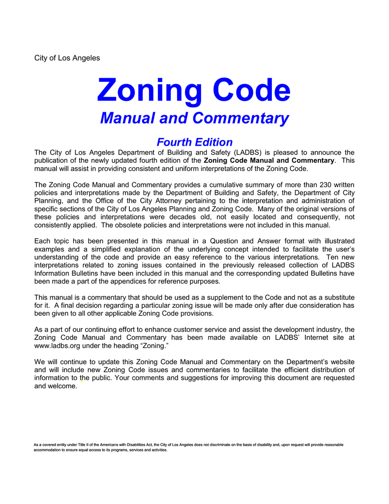 zoning code