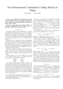 Two-Dimensional Constrained Coding Based on Tiling