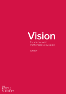Summary: Vision for science and mathematics education