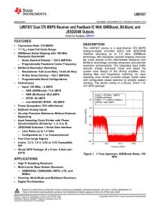 LM97937 Dual 370 MSPS Receiver and