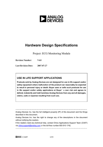 Hardware Design Specifications