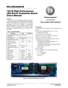 150 W High Performance LED Driver Evaluation Board User`s Manual