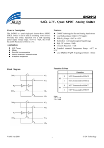 SN2412 0.6Ω, 2.7V, Quad SPDT Analog Switch - SI-EN