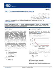 PSoC® 1 Temperature Measurement With Thermistor
