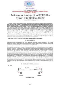 Performance Analysis of an IEEE 9-Bus System with TCSC