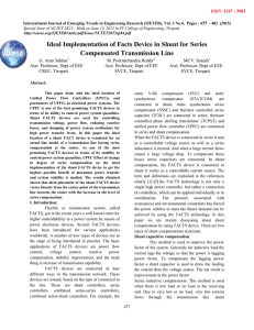 Ideal Implementation of Facts Device in Shunt for Series