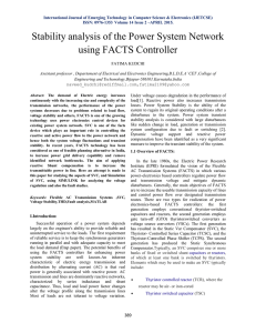 Stability analysis of the Power System Network using FACTS